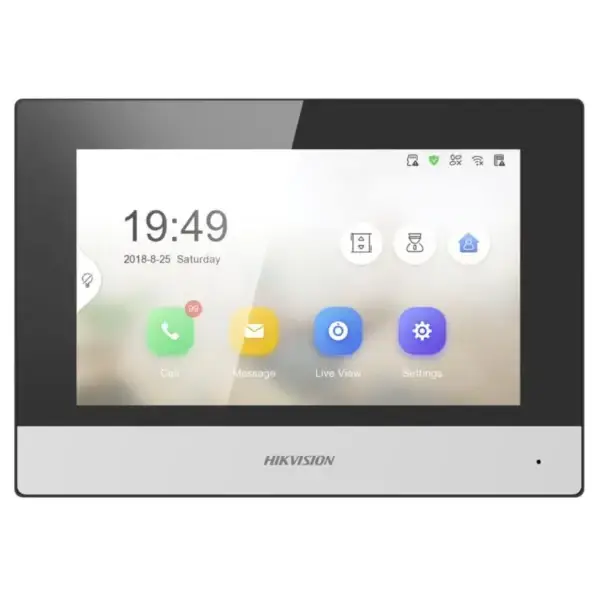 Hikvision DS-KH6320-WTE1 IP Indoor Station – 7" Touchscreen Monitor