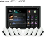 8-Inch Smart Home Background Music Host Amplifier 8-Channel for Bluetooth 2 Zone Home Automation Theatre System Home Amplifier