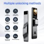 Graffiti Smart Lock with Facial Recognition & Video Intercom – Fully Automatic Anti-Theft Fingerprint Door Lock - Image 3