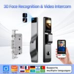 Graffiti Smart Lock with Facial Recognition & Video Intercom – Fully Automatic Anti-Theft Fingerprint Door Lock - Image 2